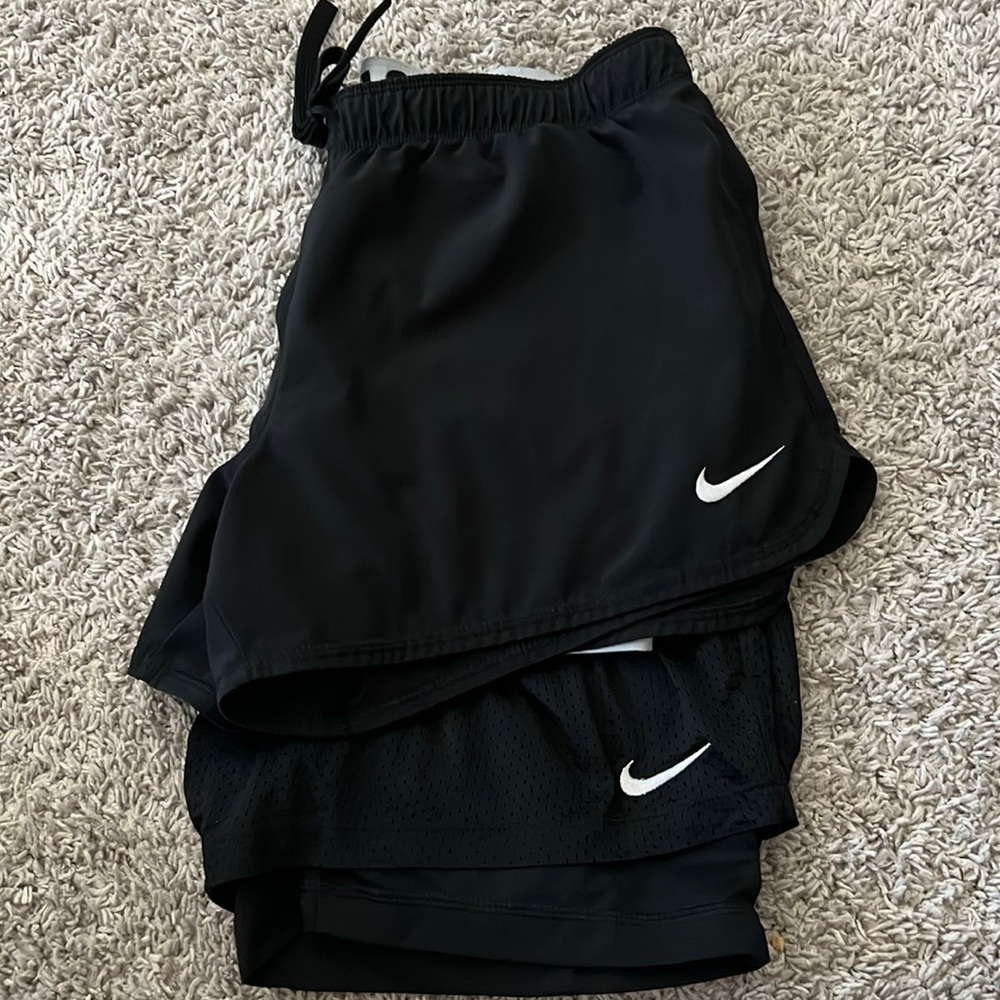 Nike running shorts with built in spandex shorts size Medium